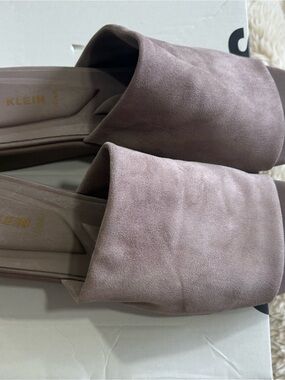Anne Klein Mauve Suede Slide Mules